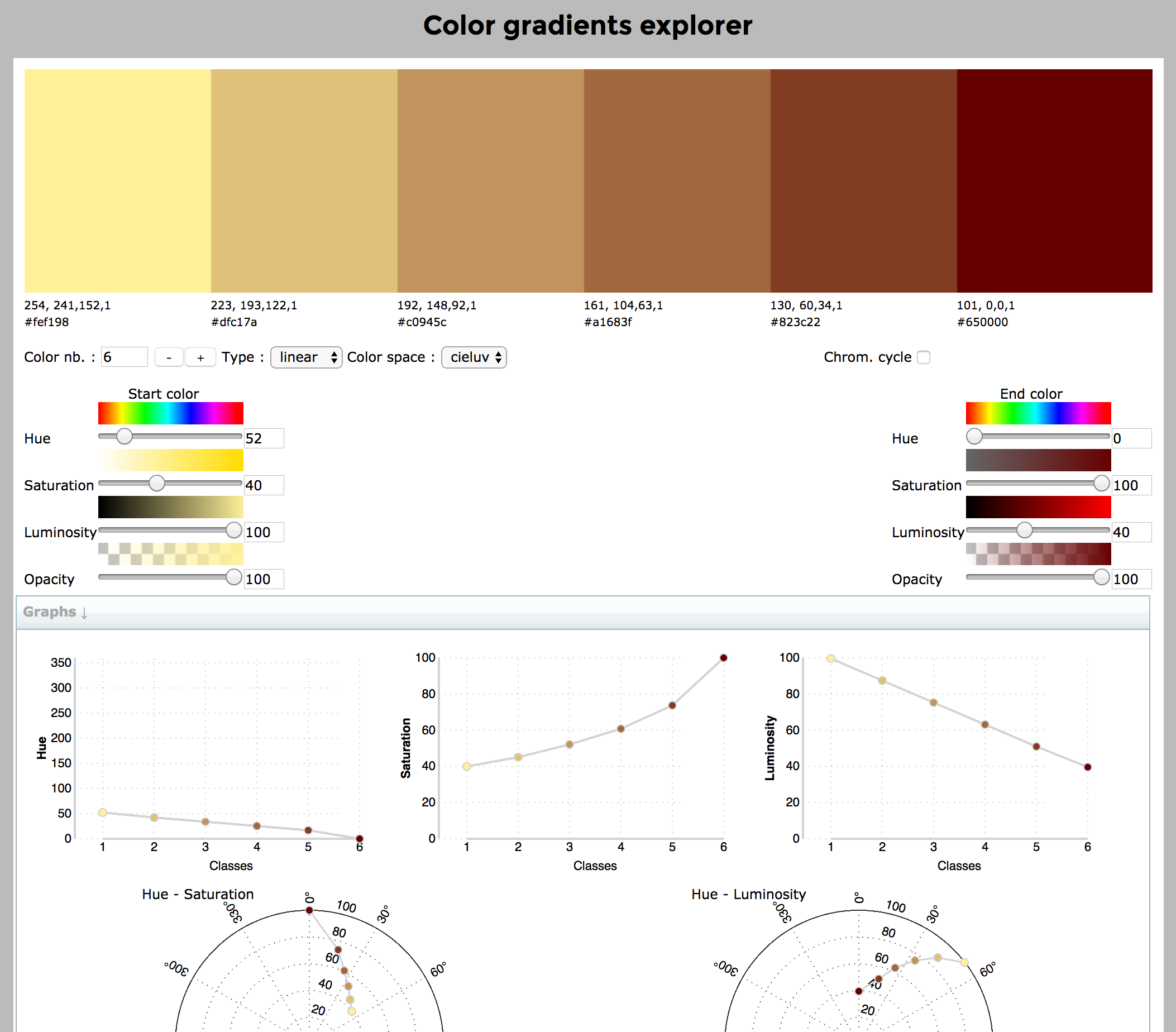 Color Gradients Explorer